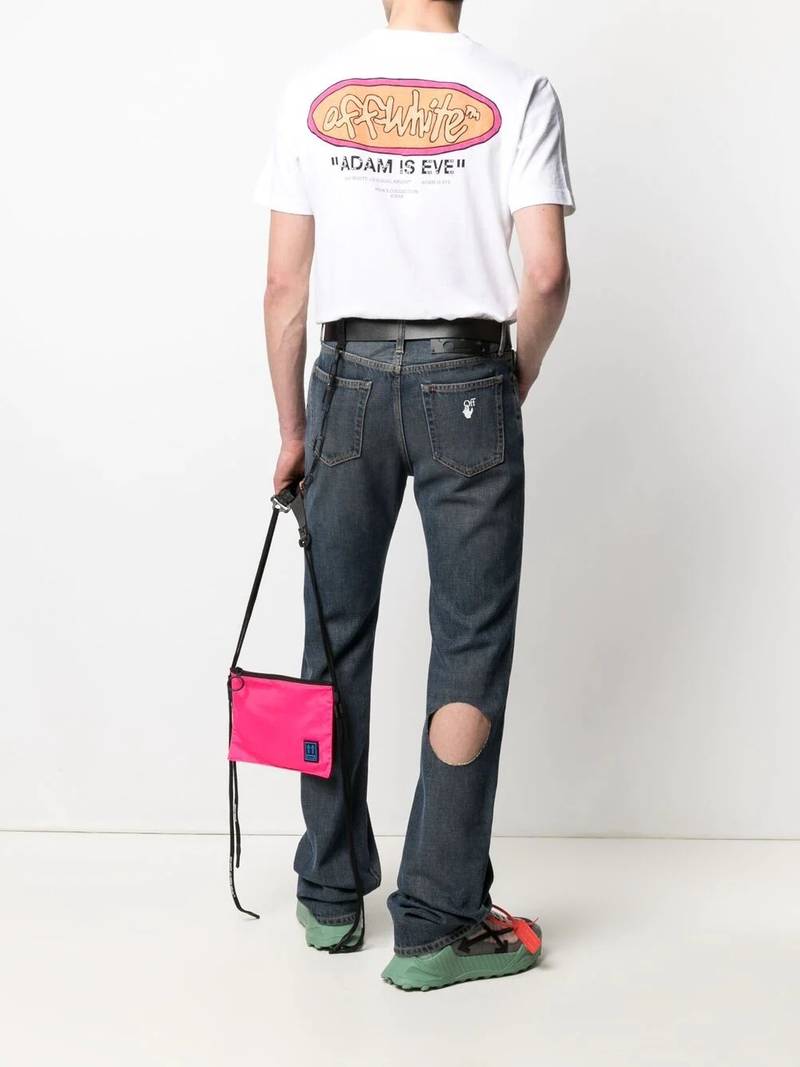 Off-White Hands-Off distressed jeans outlook