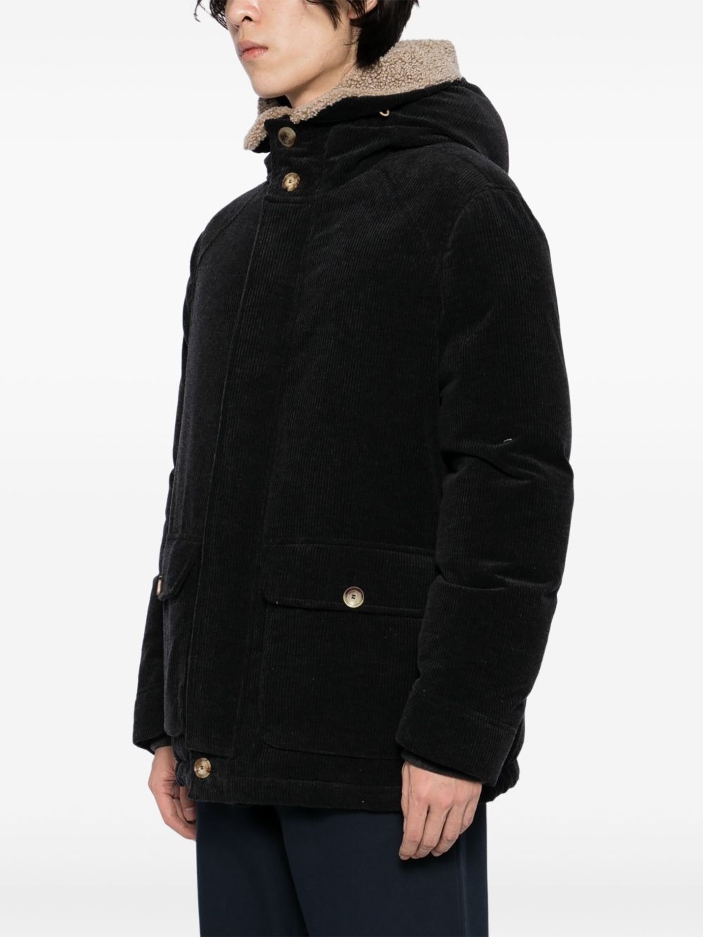 corduroy single breasted coat - 3