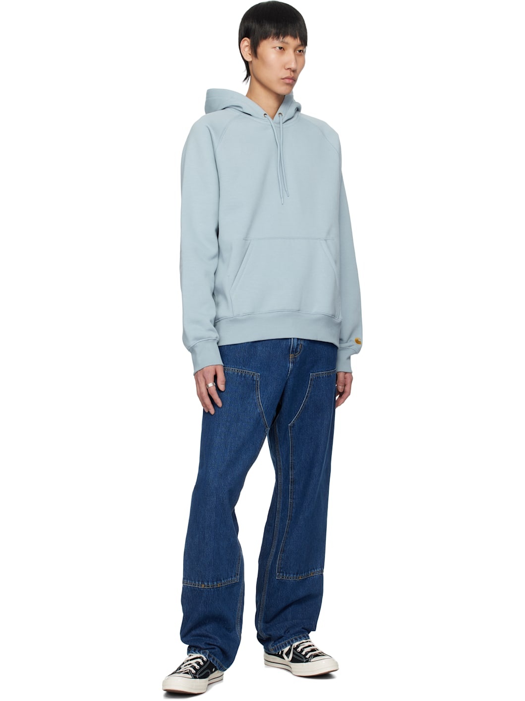 Blue Double Knee Jeans - 4