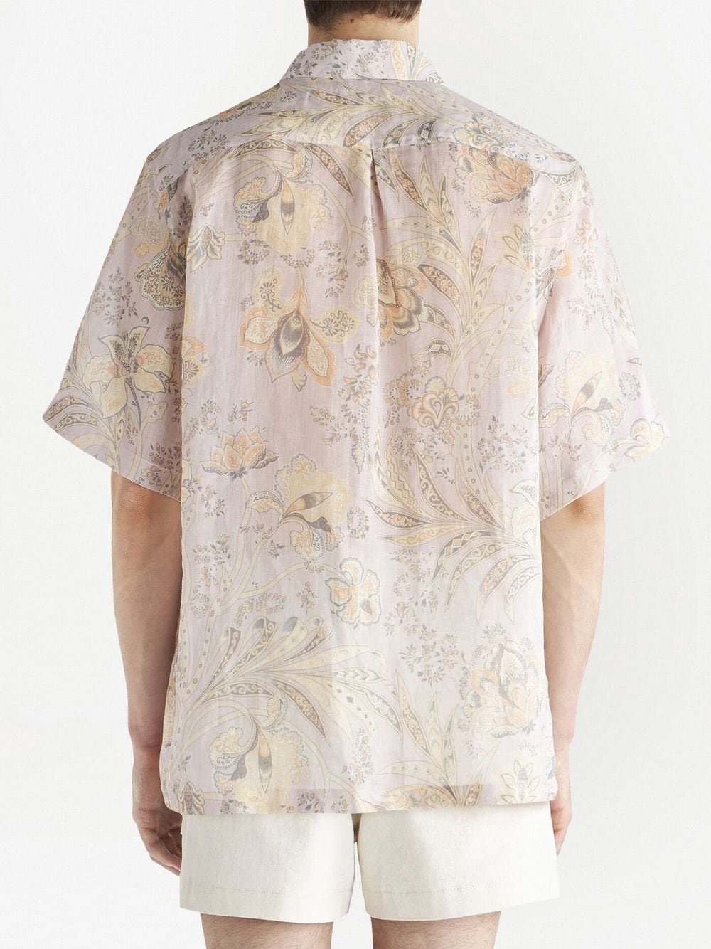 floral-print short-sleeved shirt - 3