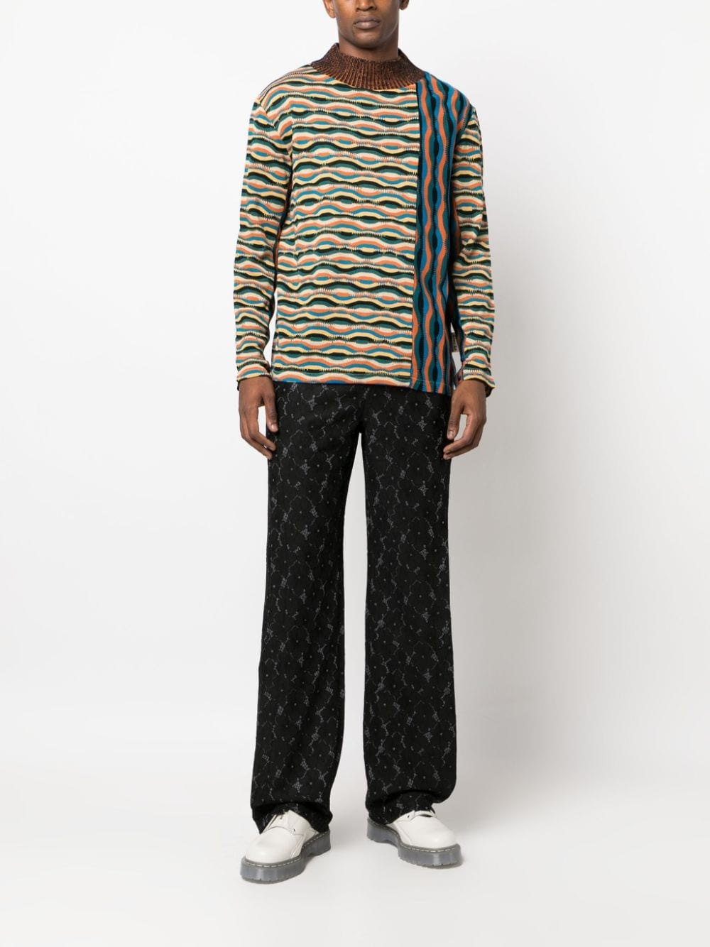 zigzag mix-pattern jumper - 2