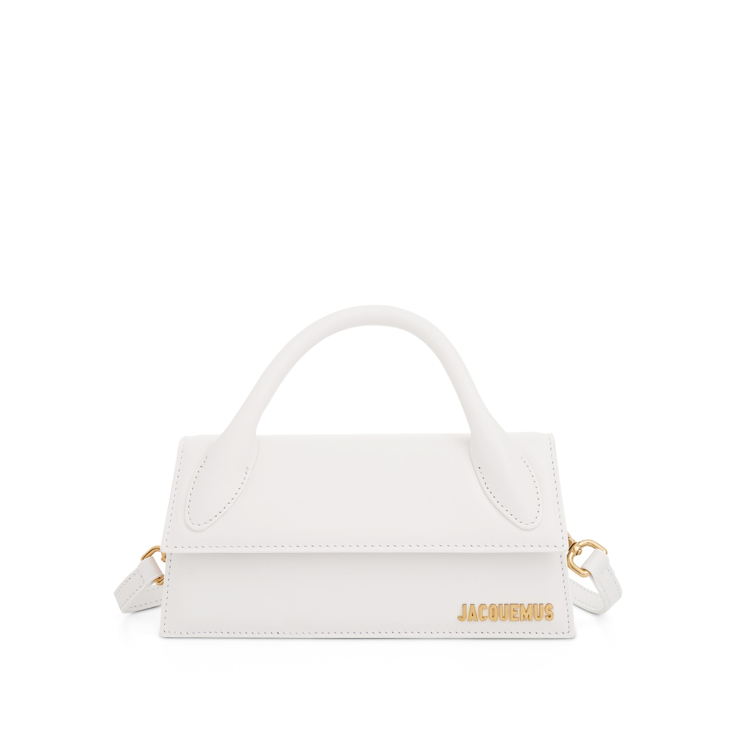 Le Chiquito Long Leather Bag in White - 1
