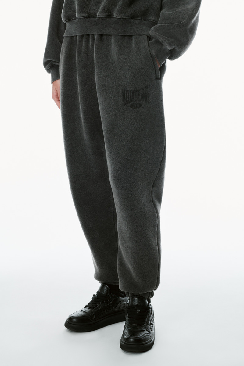Alexander Wang Logo Cotton Terry Sweatpants outlook