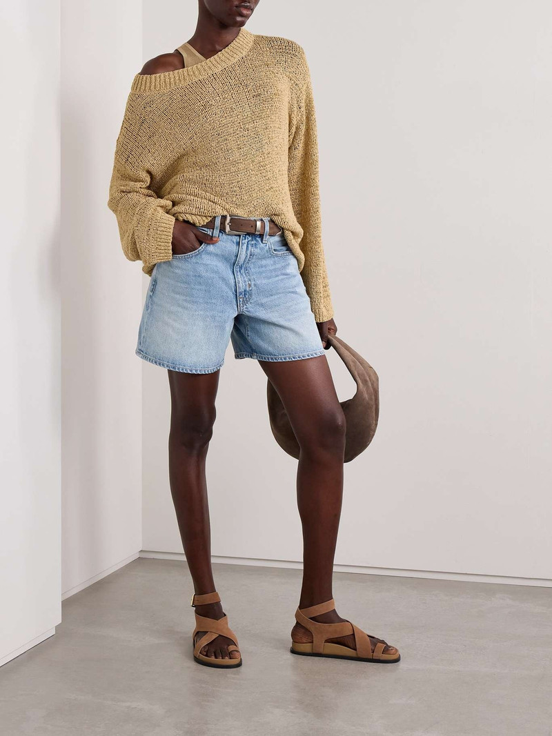 SLVRLAKE Walker distressed denim shorts Light denim outlook