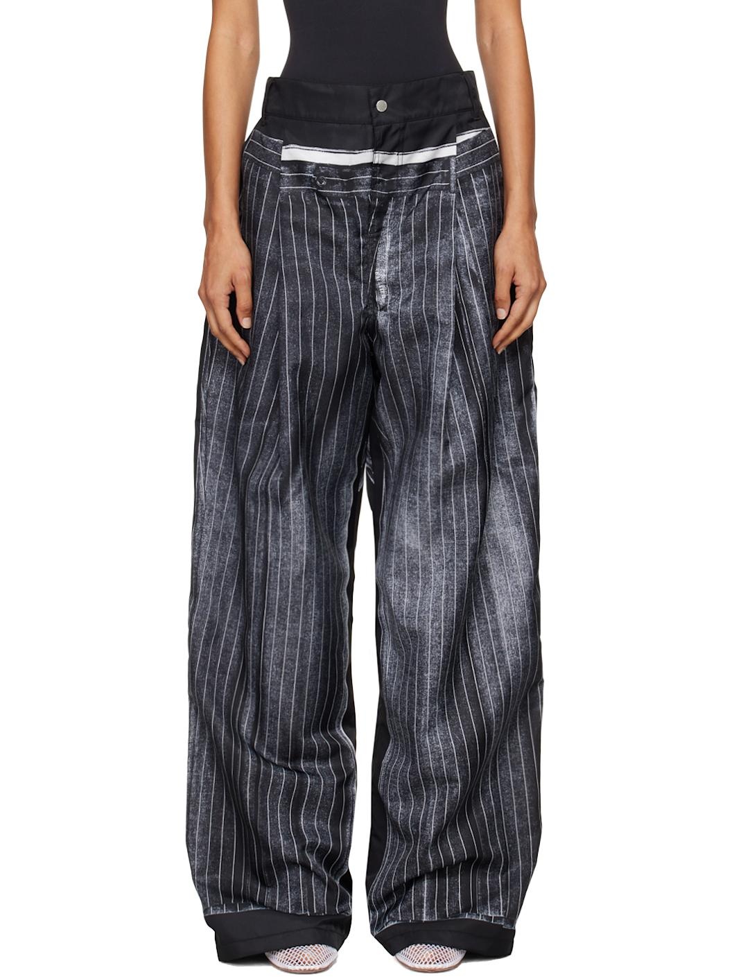 Black 'The Trompe-L'œil' Trousers - 1