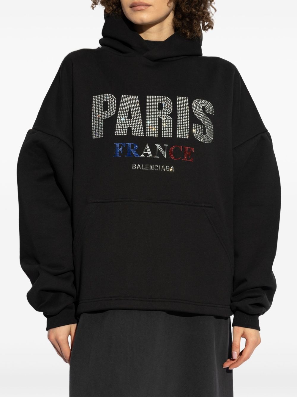 logo-studded hoodie - 3