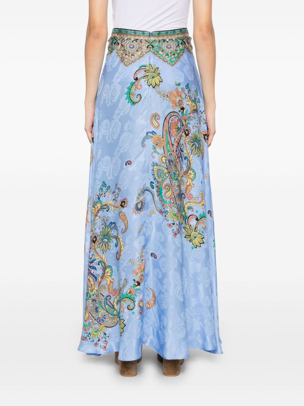 paisley maxi skirt - 4