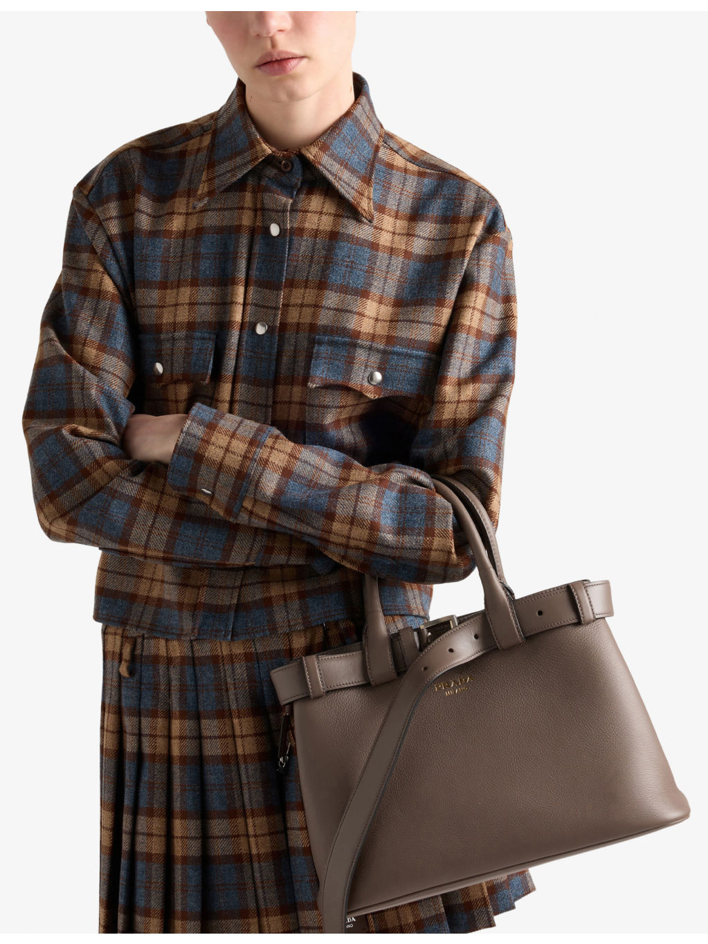 Checked Patch-Pocket Wool Shirt - 3