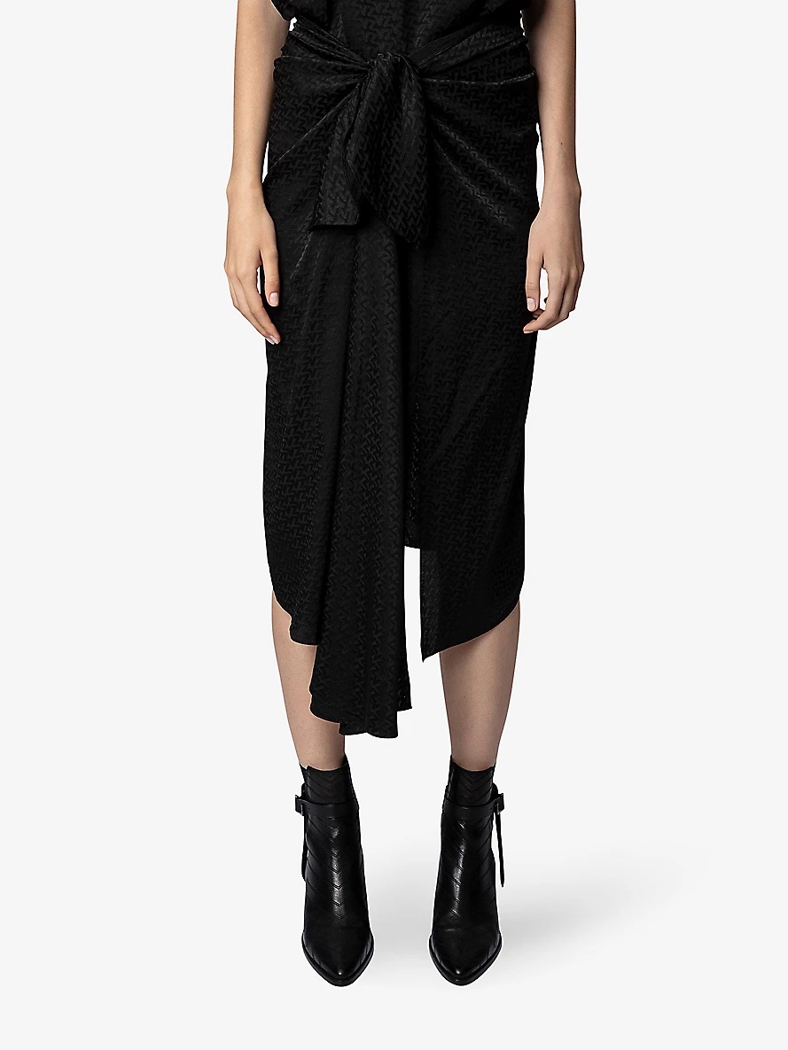 Janais asymmetric silk skirt - 3