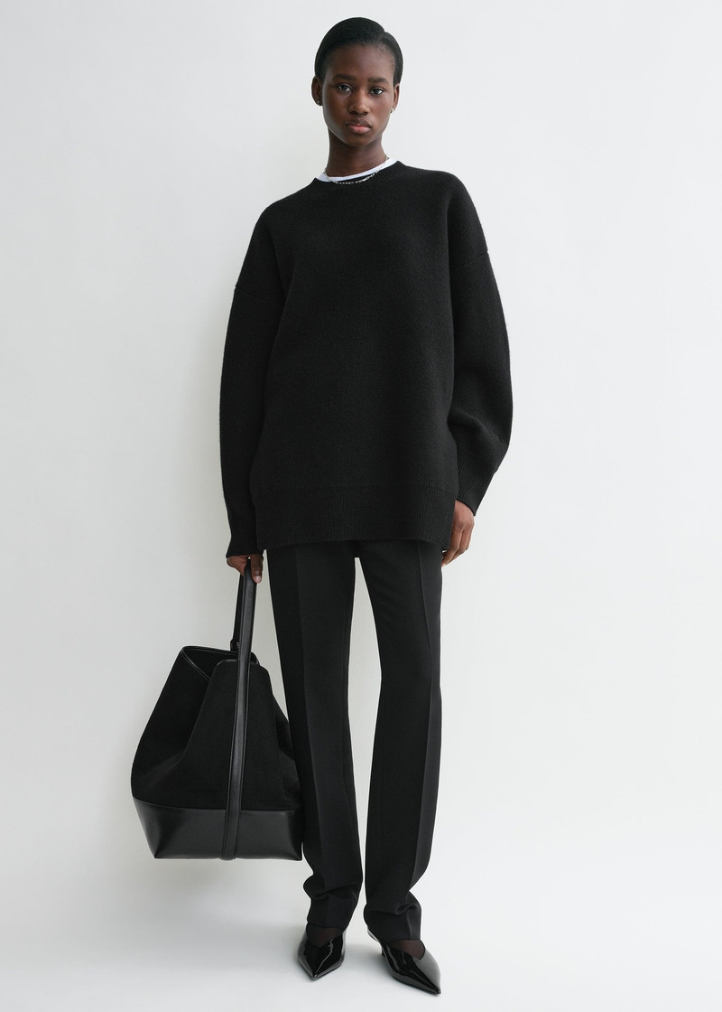 Totême Double-knit pullover black outlook