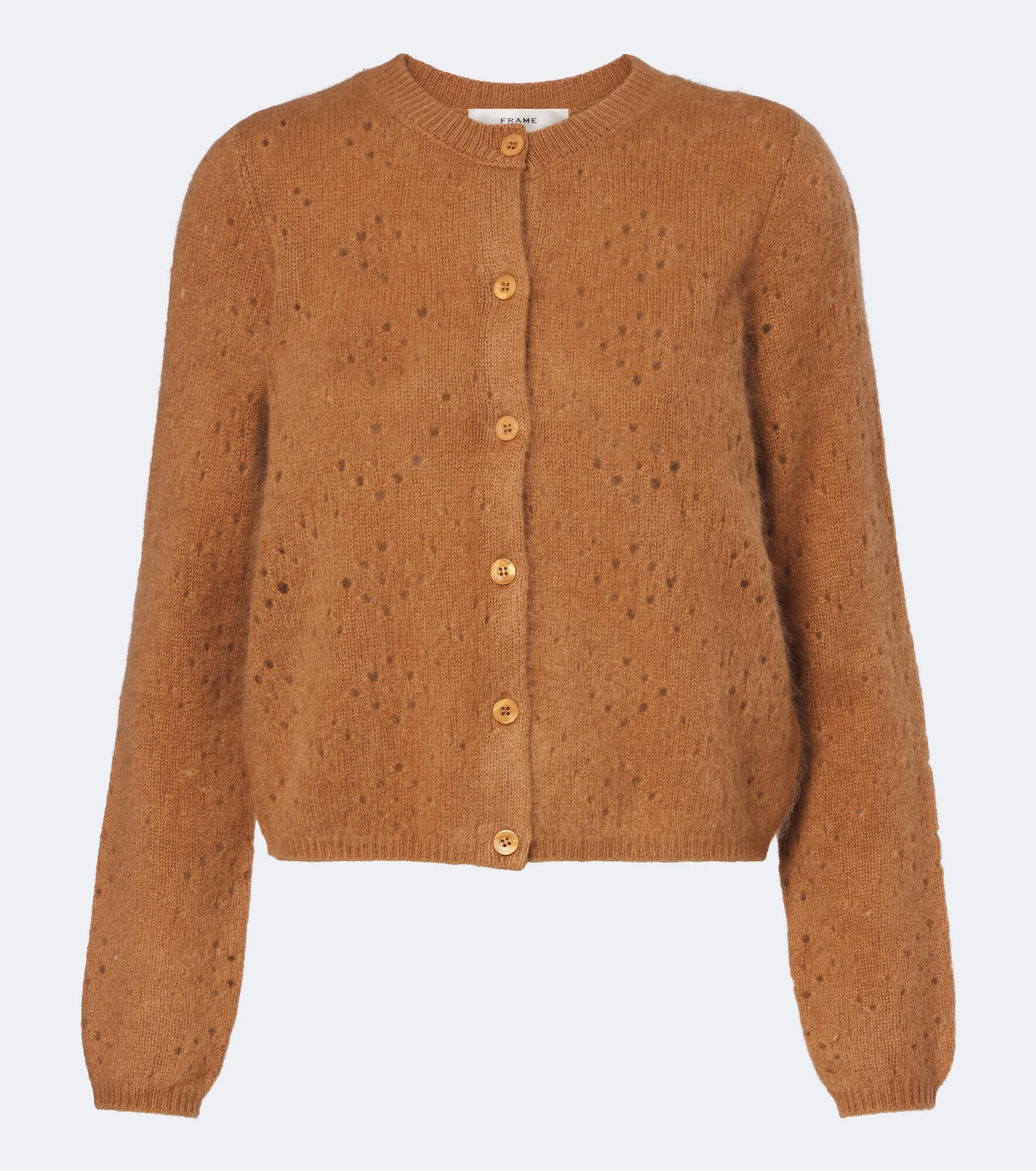 Pointelle wool and cashmere cardigan - 1