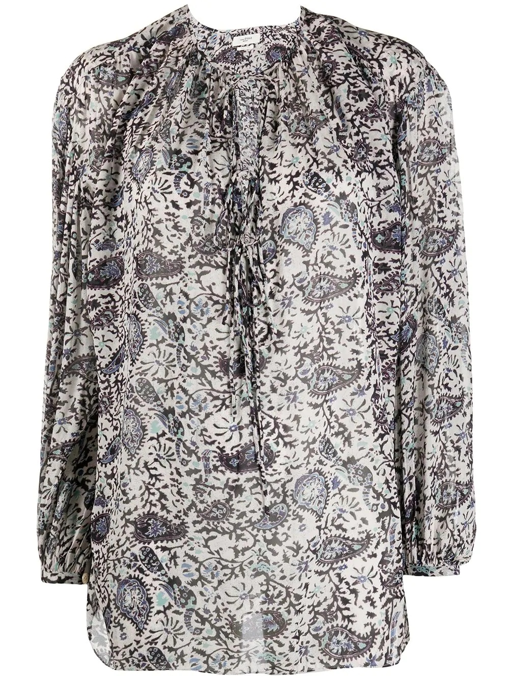 paisley print oversized blouse - 1