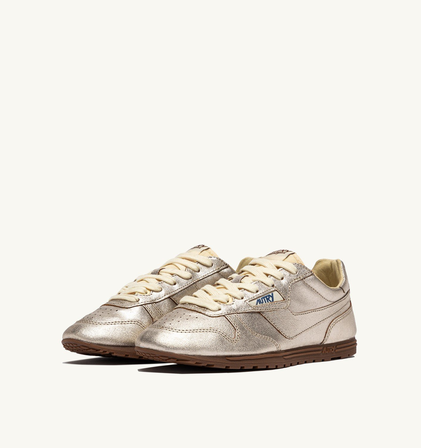 WINDSPIN SNEAKERS IN PLATINUM LAMINATED LEATHER - 2