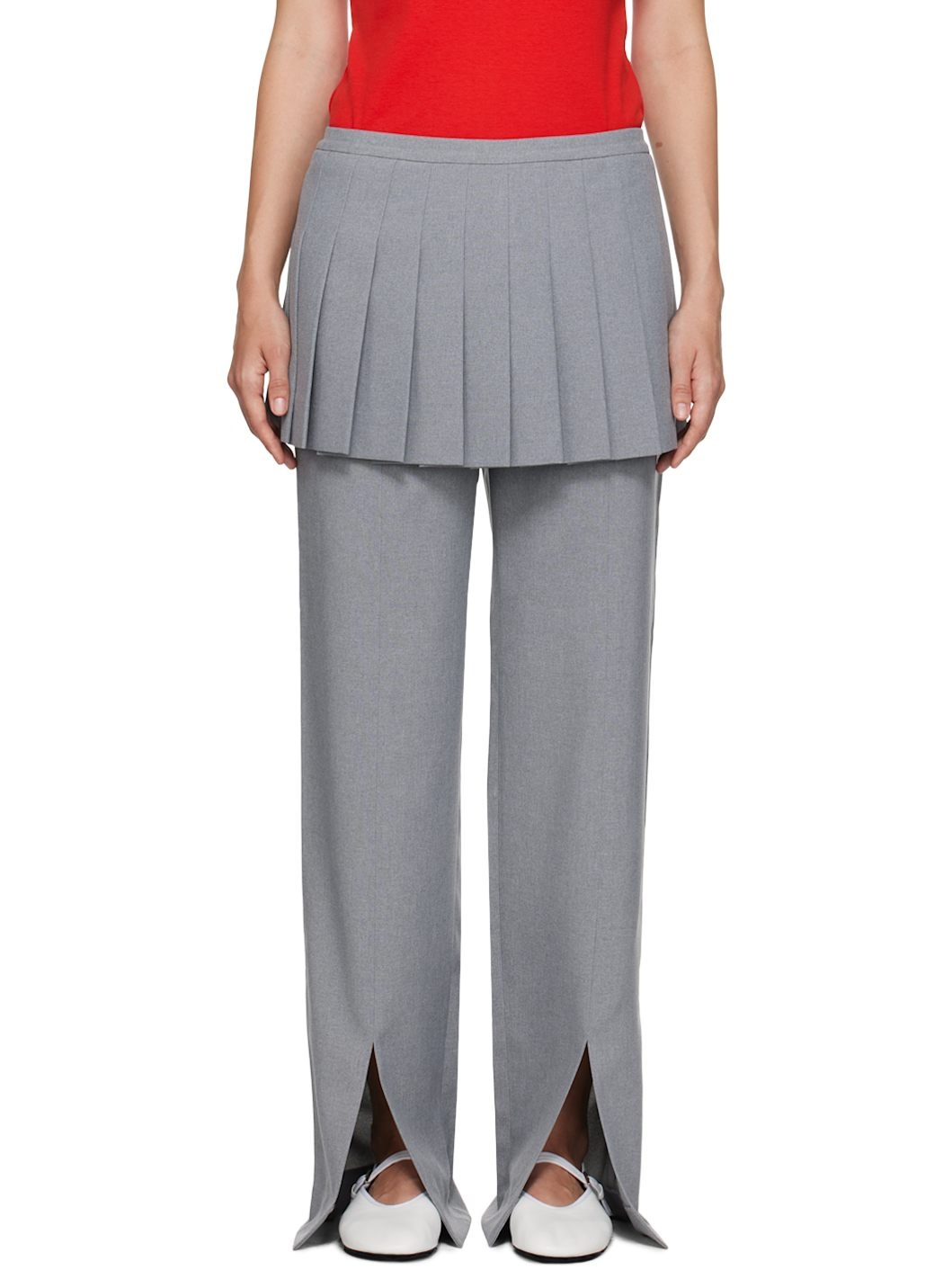 Gray Lichi Trousers - 1