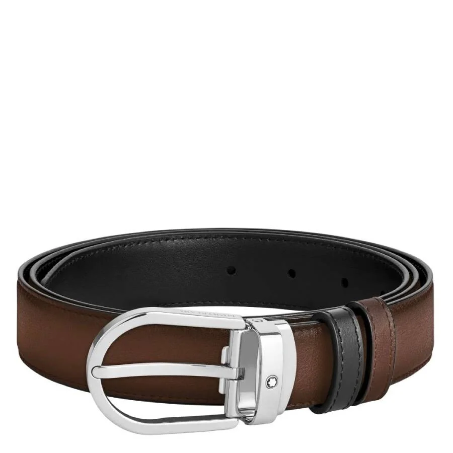 Montblanc Horseshoe Buckle Reversible Leather Belt - 1