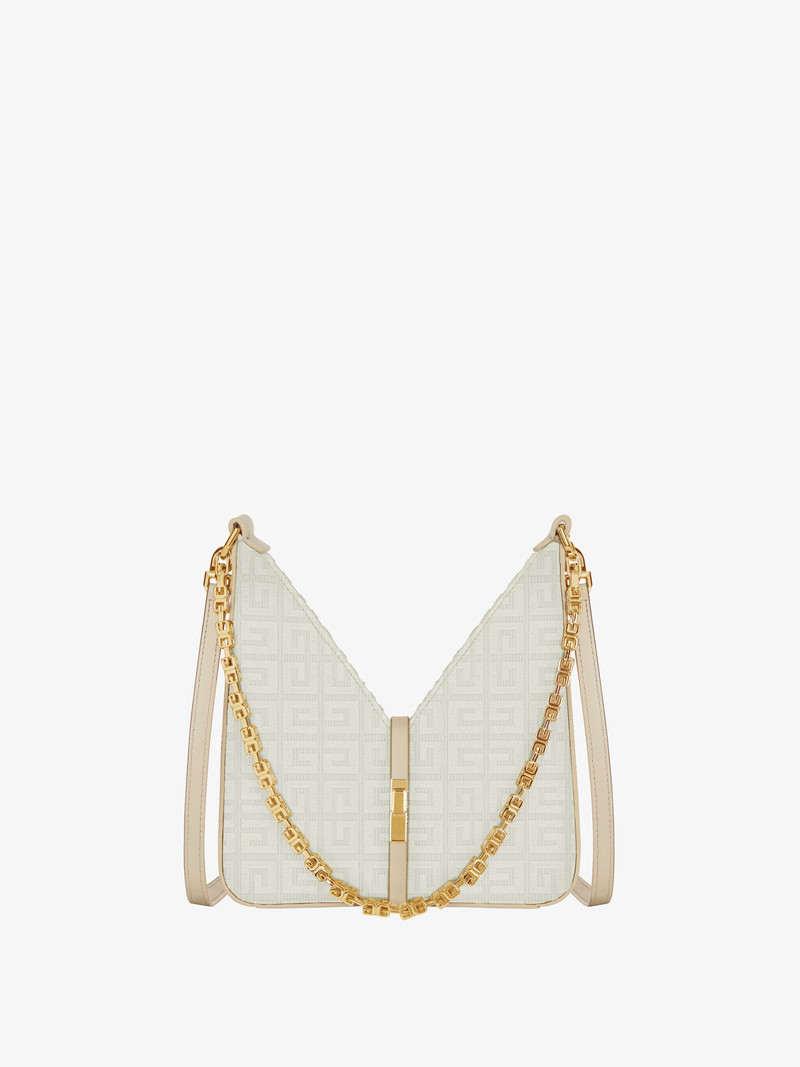 MINI CUT OUT BAG IN 4G EMBROIDERED CANVAS WITH CHAIN 1