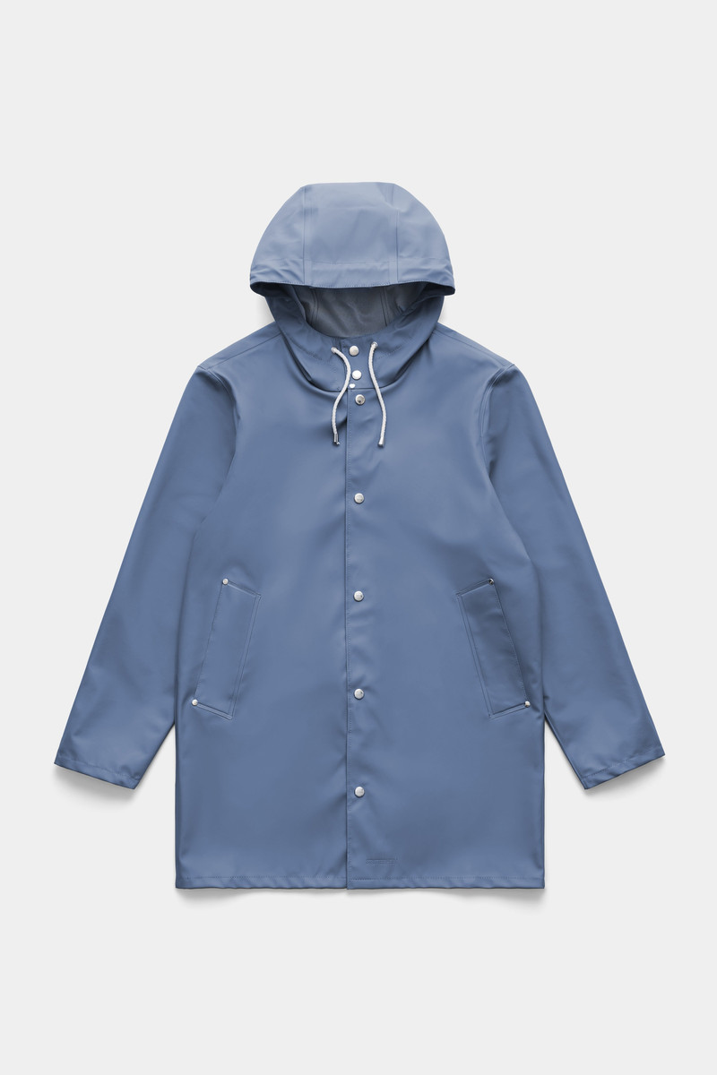 Stockholm Lightweight Raincoat Ash Blue 3