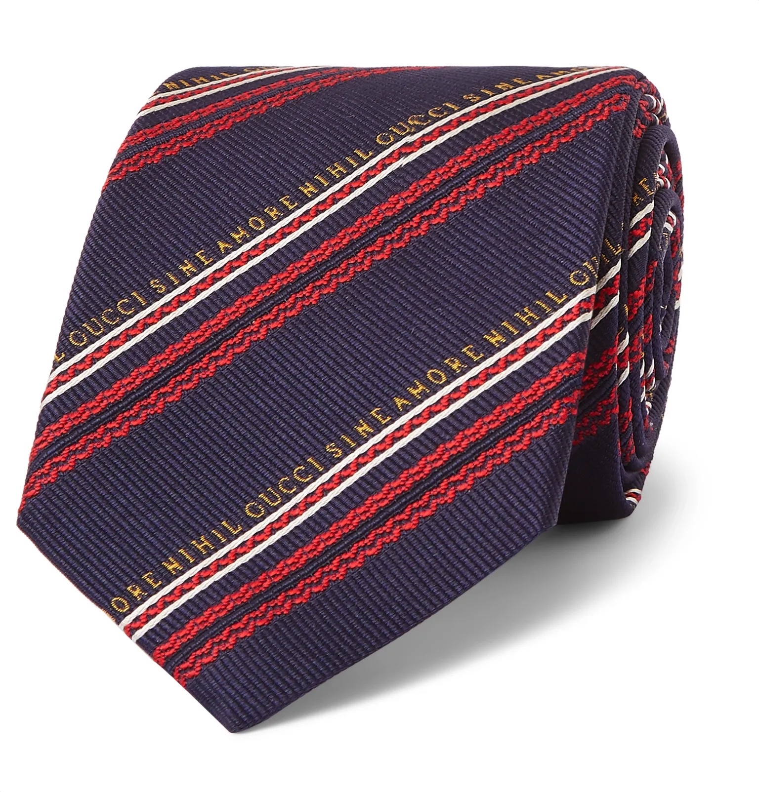 7.5cm Striped Silk and Wool-Blend Jacquard Tie - 1