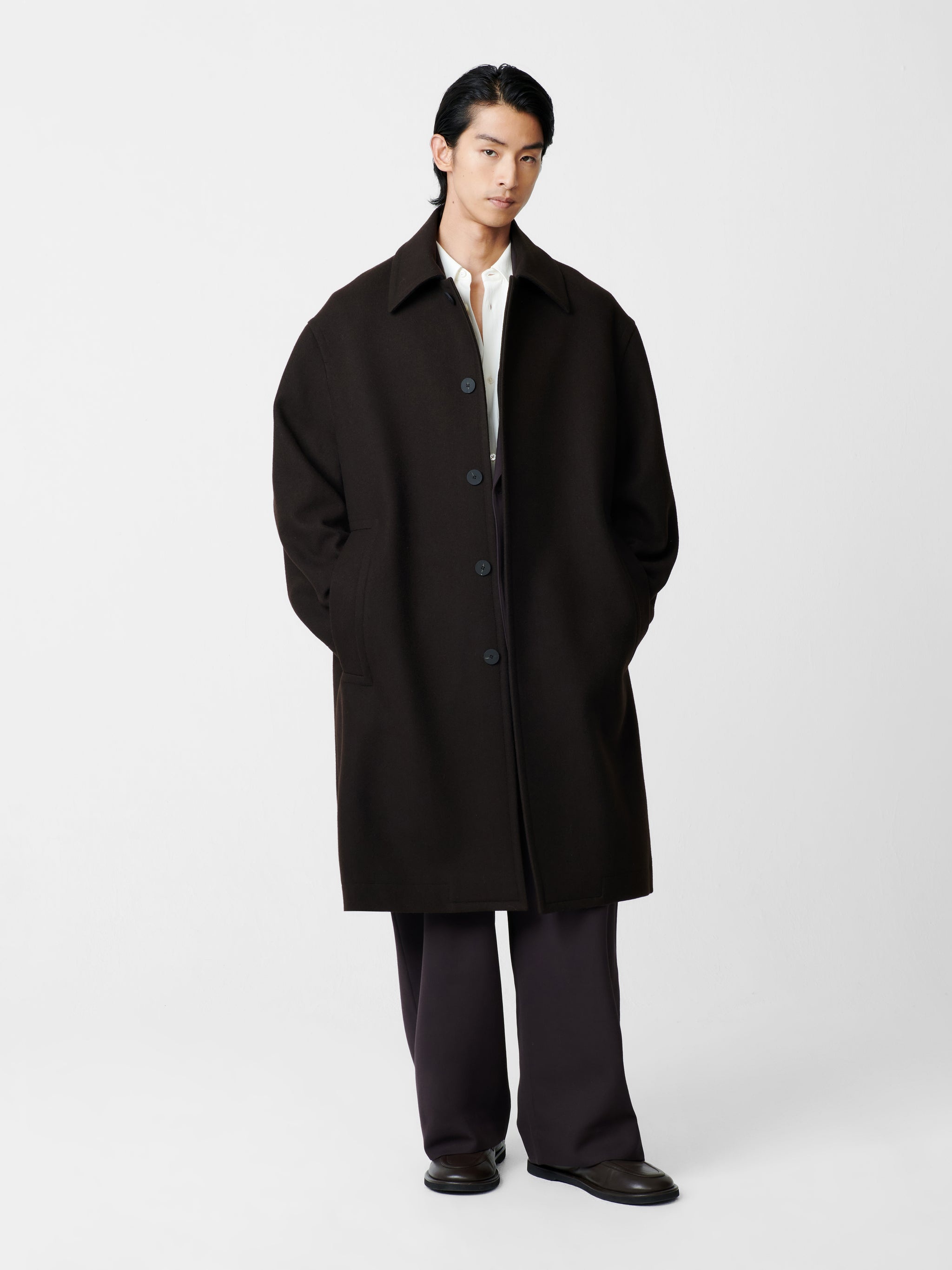 Studio Nicholson スタジオニコルソン Trent coat STUDIO NICHOLSON / WASHED WEATHER CLOTH TRENCH COAT | THE LIBRARY