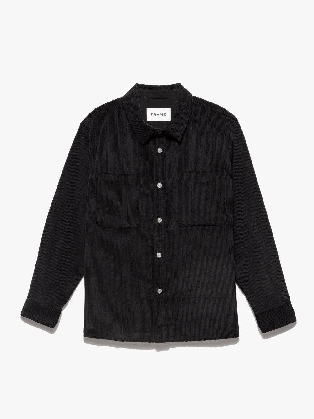 Wide Wale Corduroy Overshirt in Noir - 1