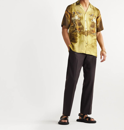 Dries Van Noten Camp-Collar Printed Satin-Twill Shirt outlook