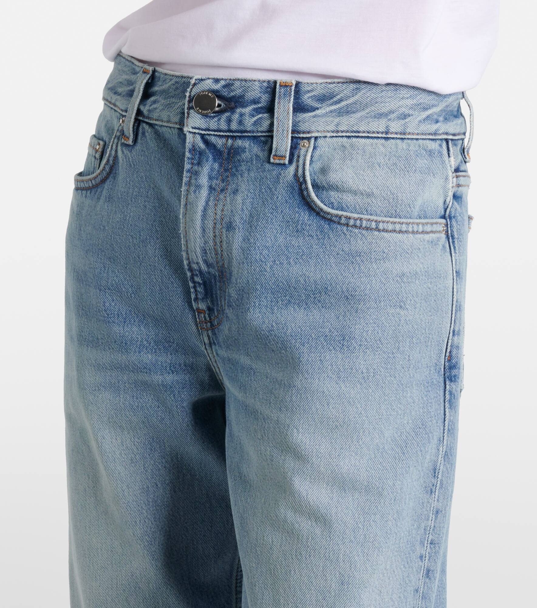 Faded low-rise straight jeans - 4