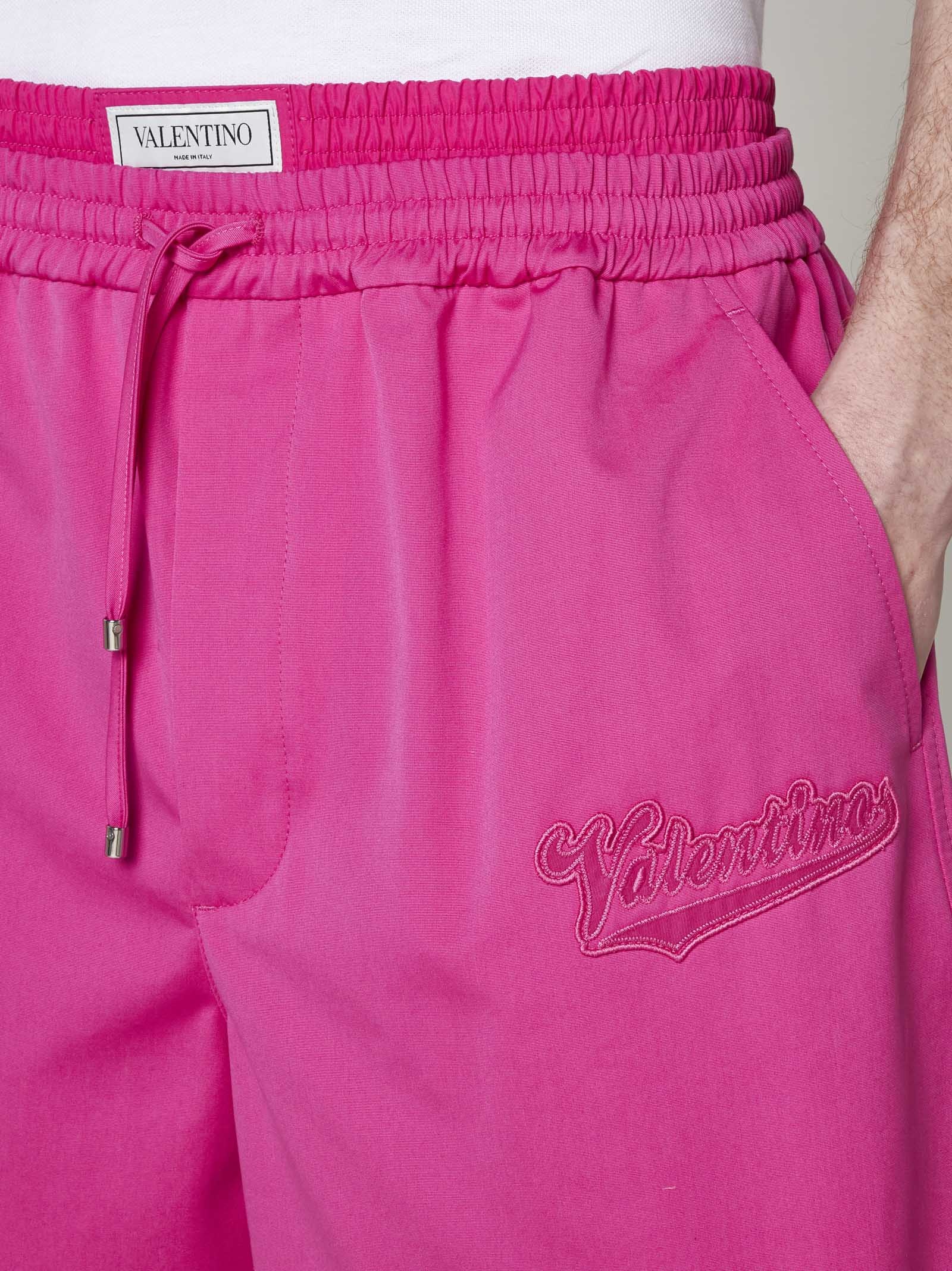 Valentino logo cotton shorts - 5