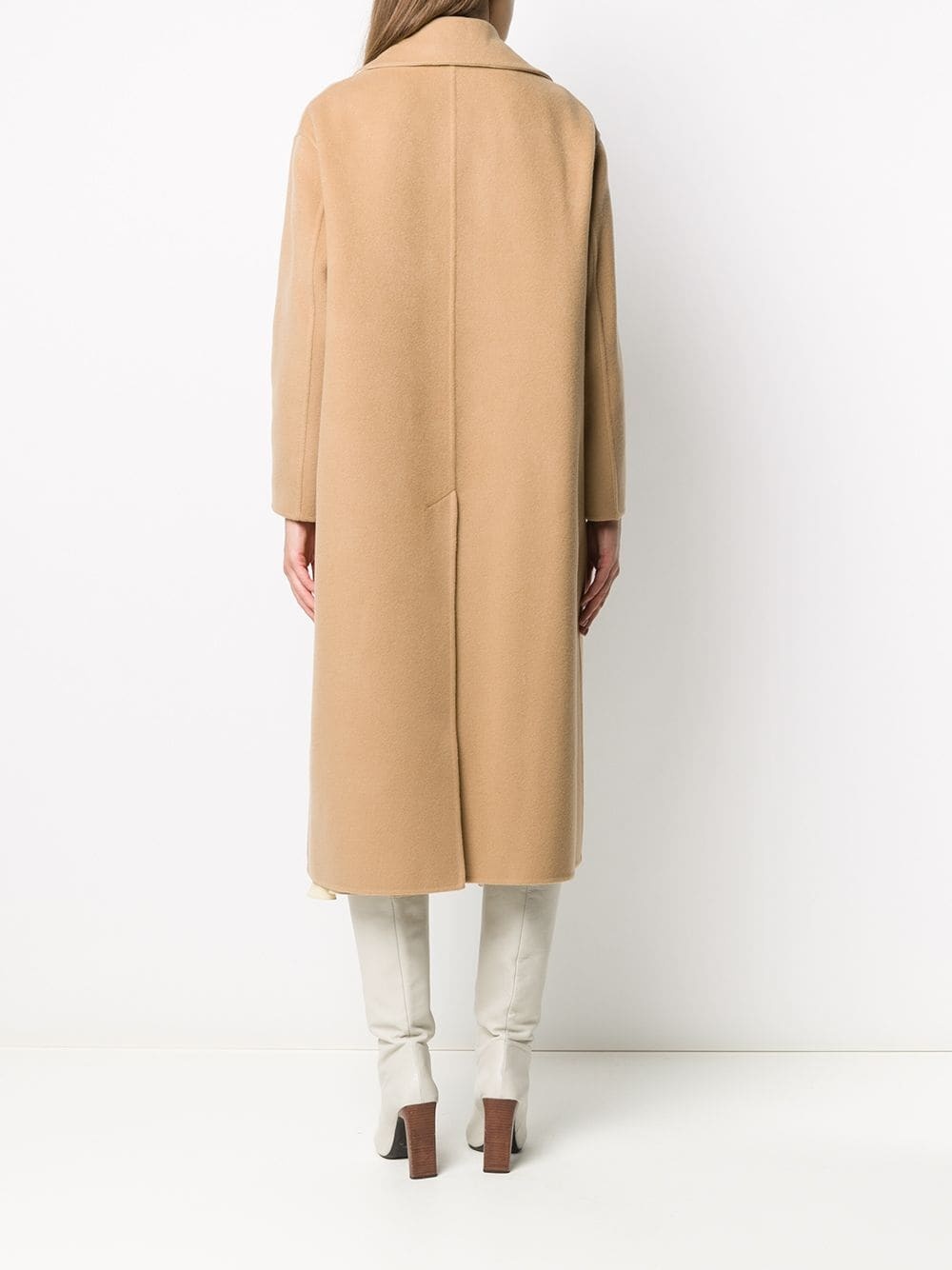 mid-length button-detail coat - 4