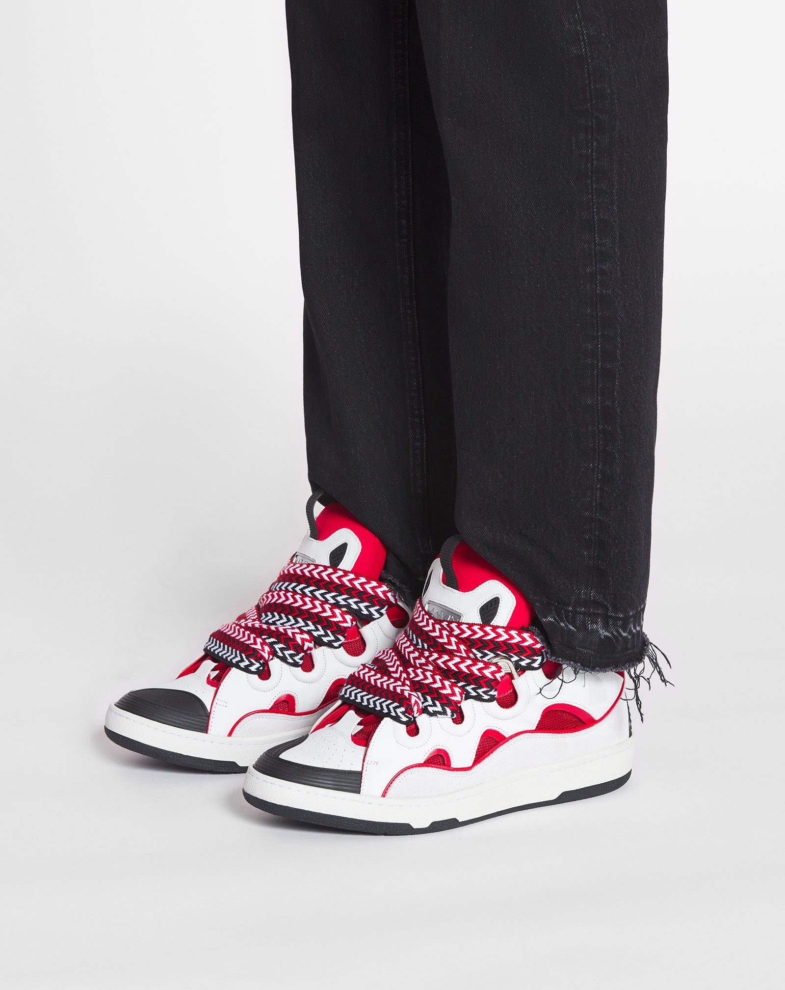 LEATHER CURB SNEAKERS - 6