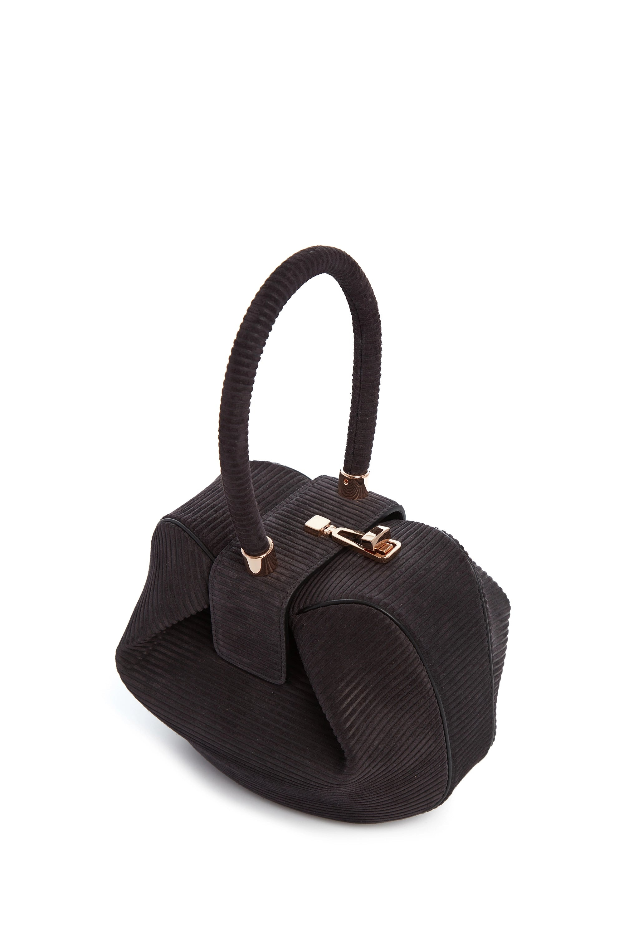Nina Bag in Chocolate Corded Suede - 3