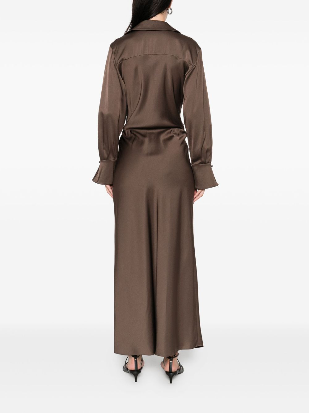 wrap-front maxi dress - 4