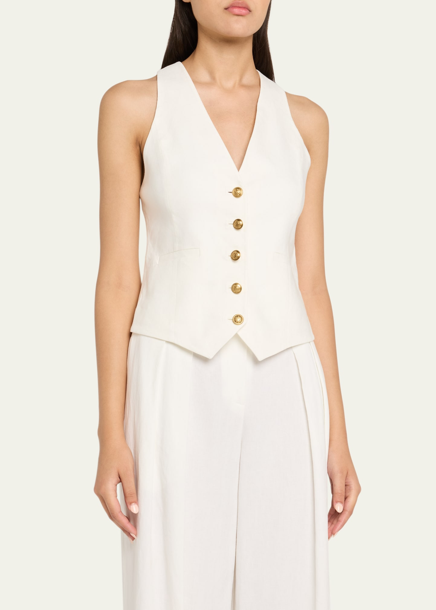 Mazie Deep V-Neck Vest - 4