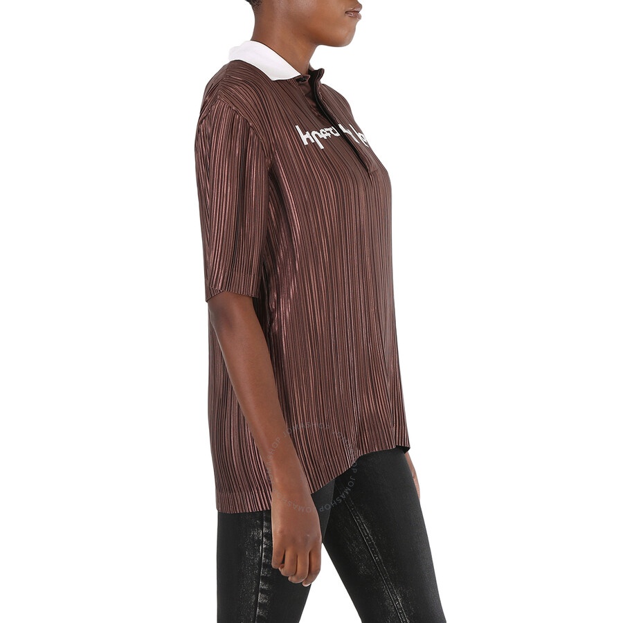 Burberry Krazy Love Print Pleated Polo Shirt - 5