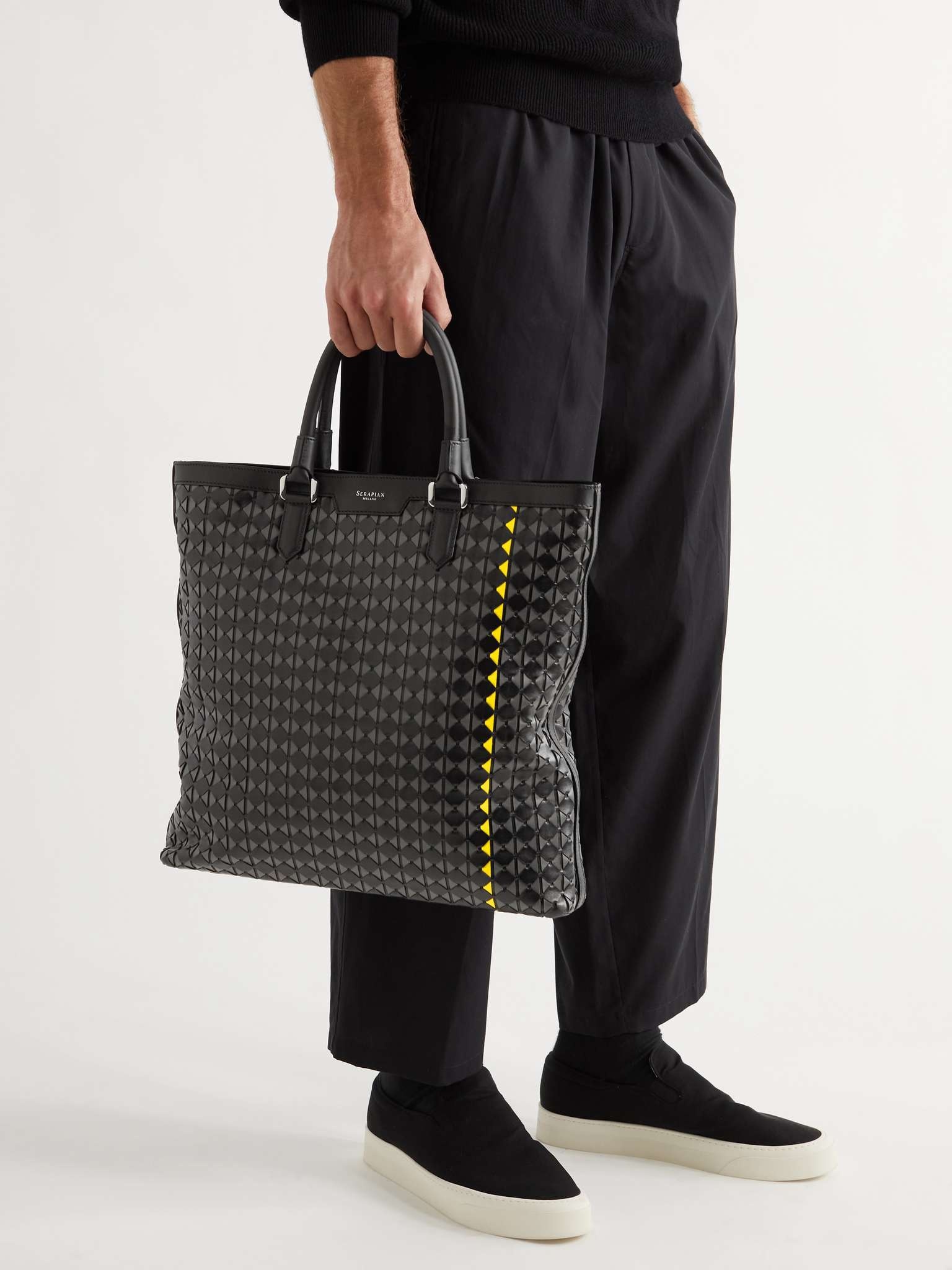 Woven Leather Tote Bag - 2