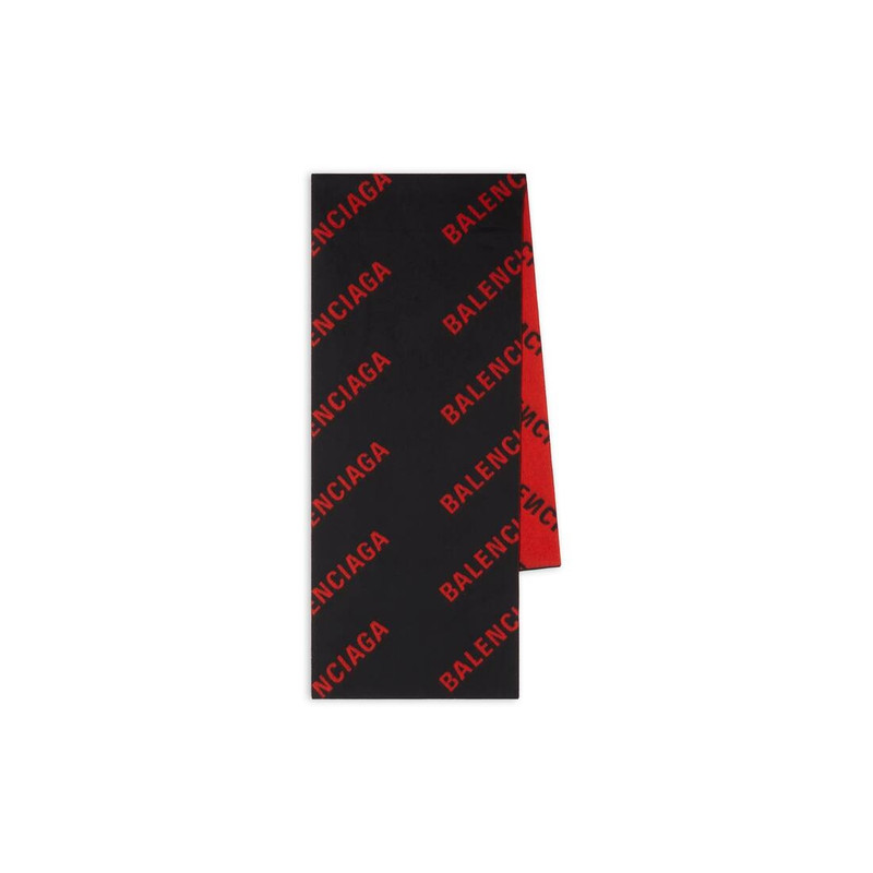 Women's Allover Logo Macro Scarf in Black 3