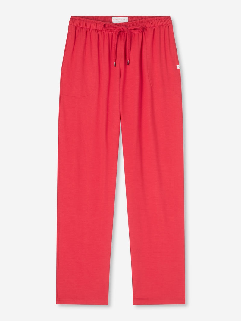 Men's Lounge Trousers Basel Micro Modal Stretch London Red - 1