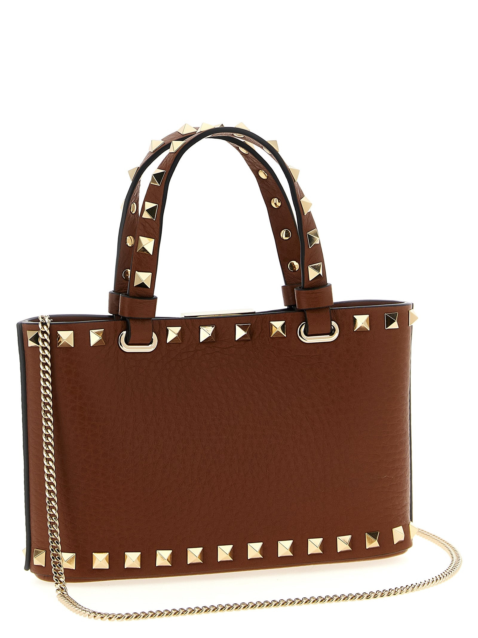 Rockstud Hand Bags Brown - 2