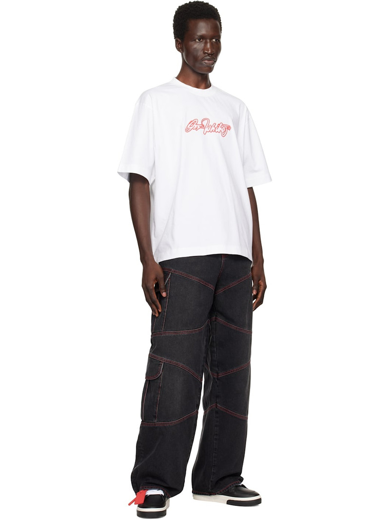 Off-White White Script Outline Skate T-shirt outlook