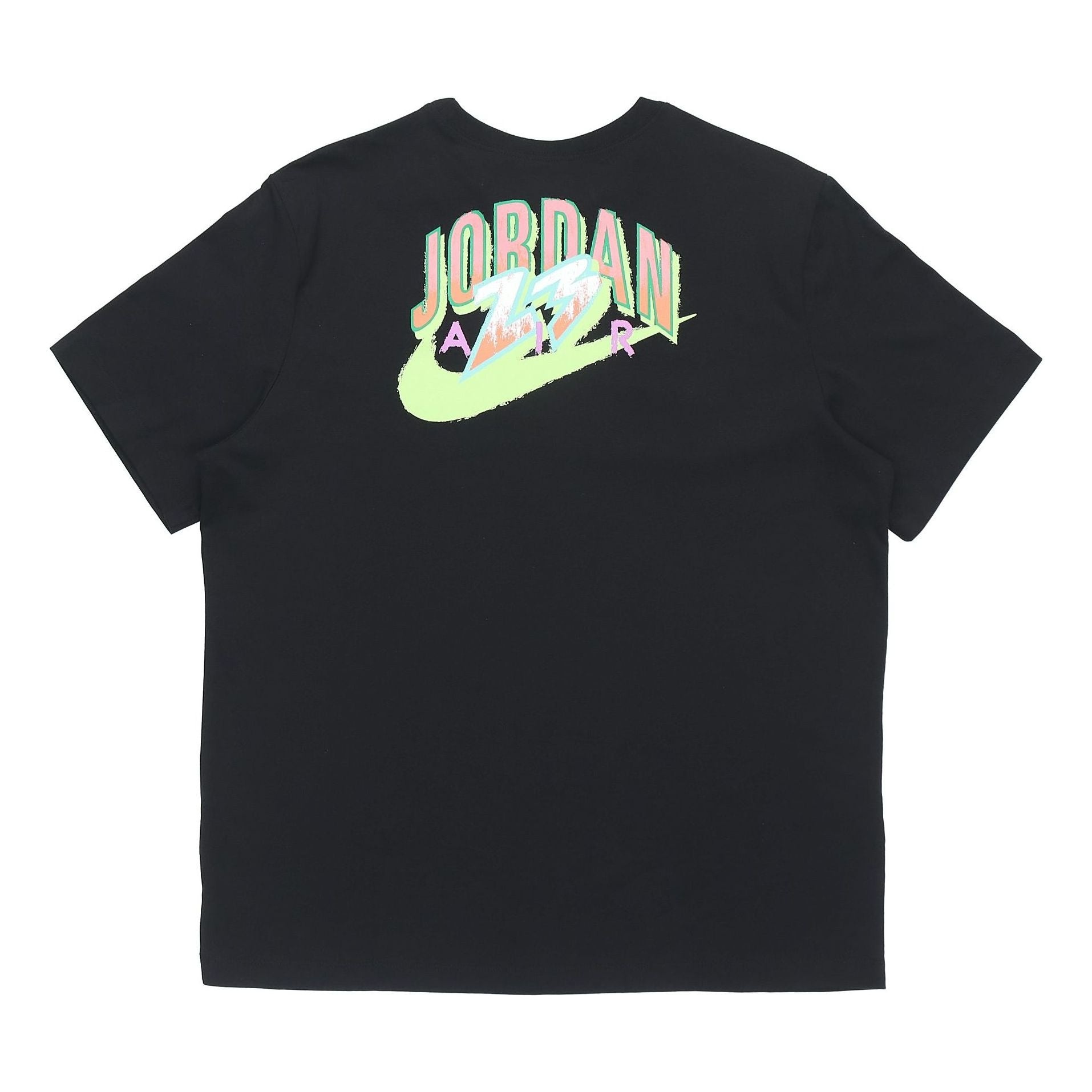 Air Jordan 23 Swoosh Sports Causual Ventilate Letter Printing Round Collar Male Black CZ8379-010 - 1