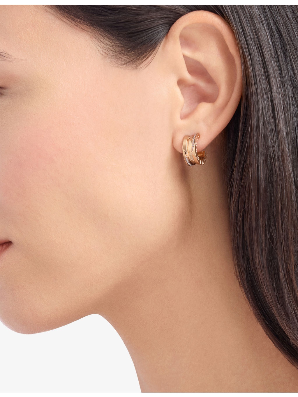 B.zero1 18ct Rose-Gold and Brilliant-Cut 0.22ct Diamond Hoop Earrings - 5
