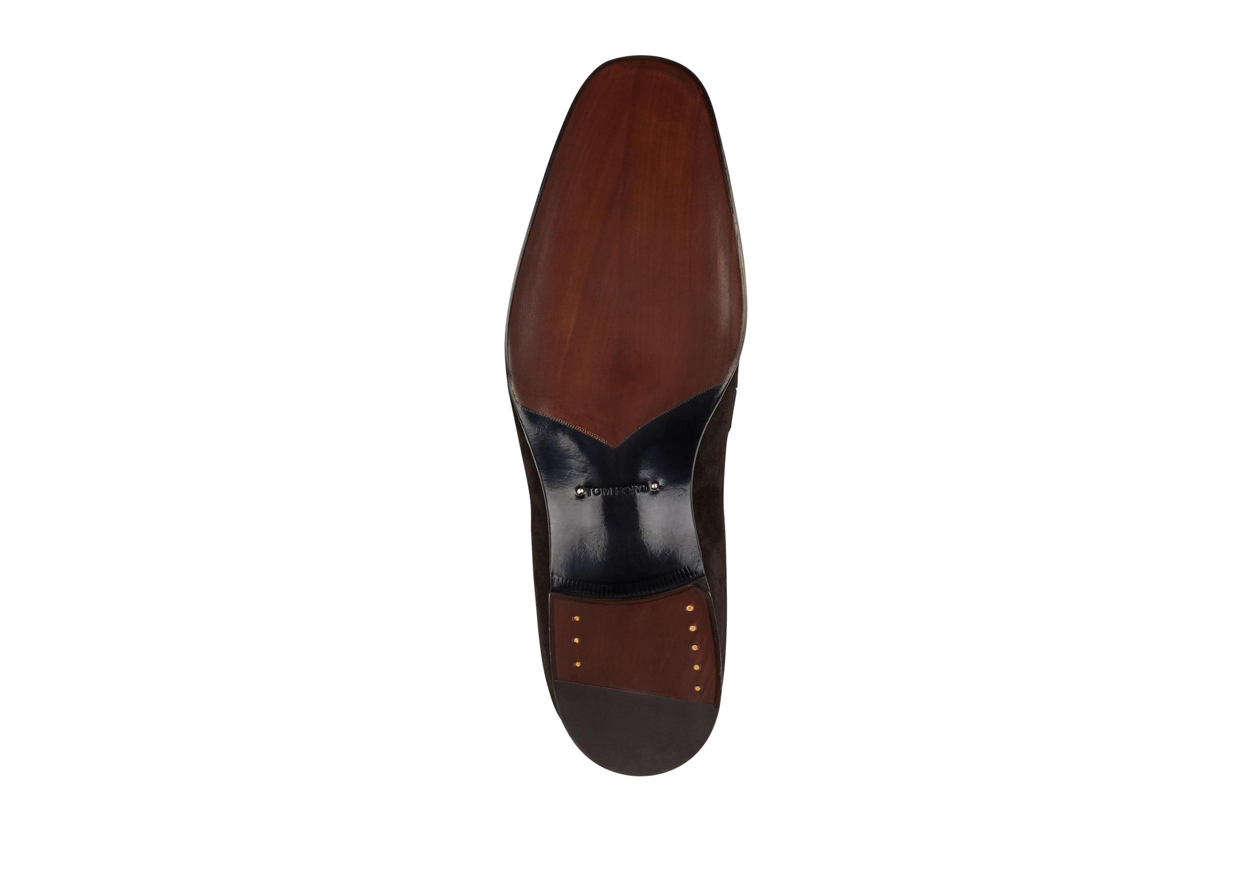 SUEDE ELKAN TWISTED BAND LOAFERS - 4