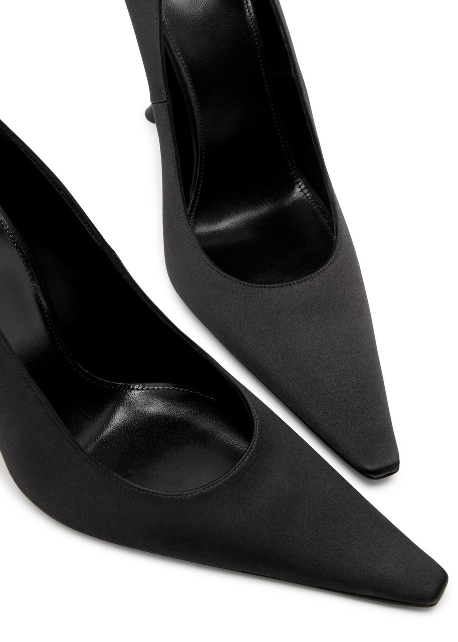 Saint Laurent Doville 110 Anklet-embellished Satin Pumps - 3