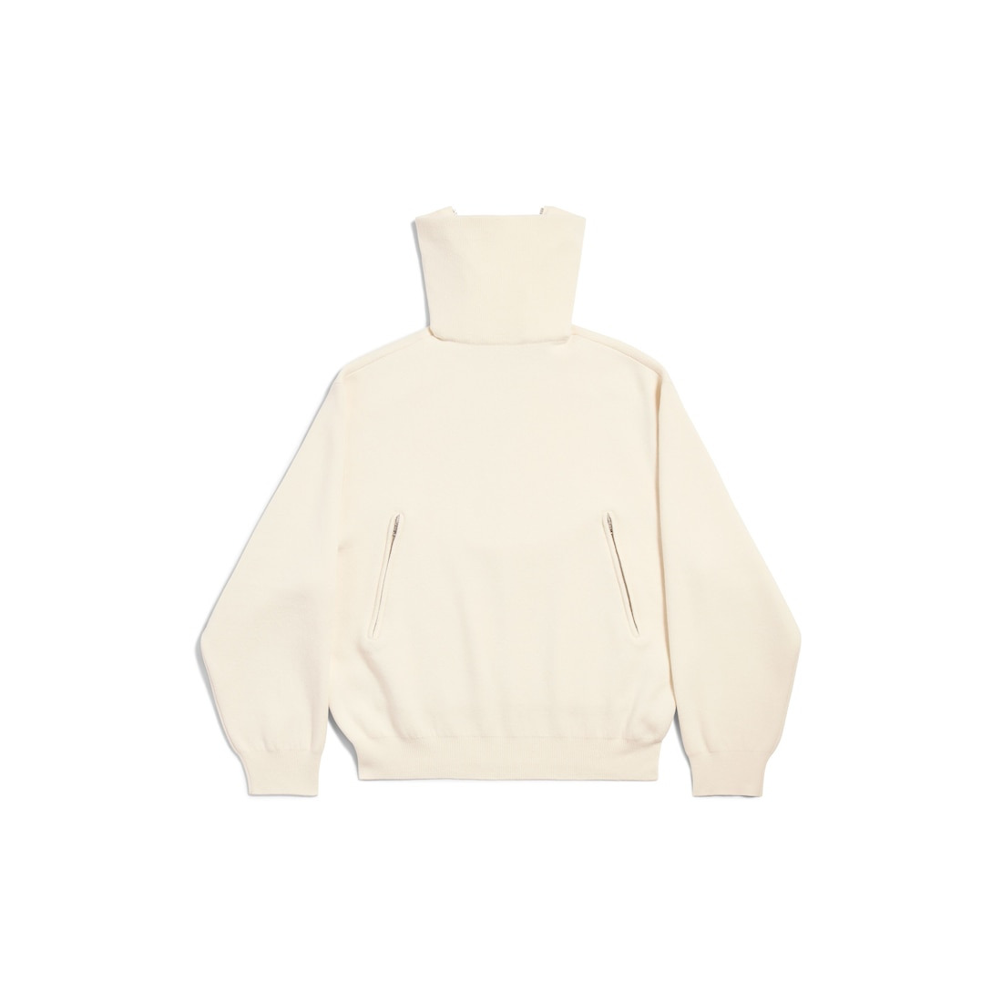 Women's Back-to-front High Neck Sweater in Off White - 1