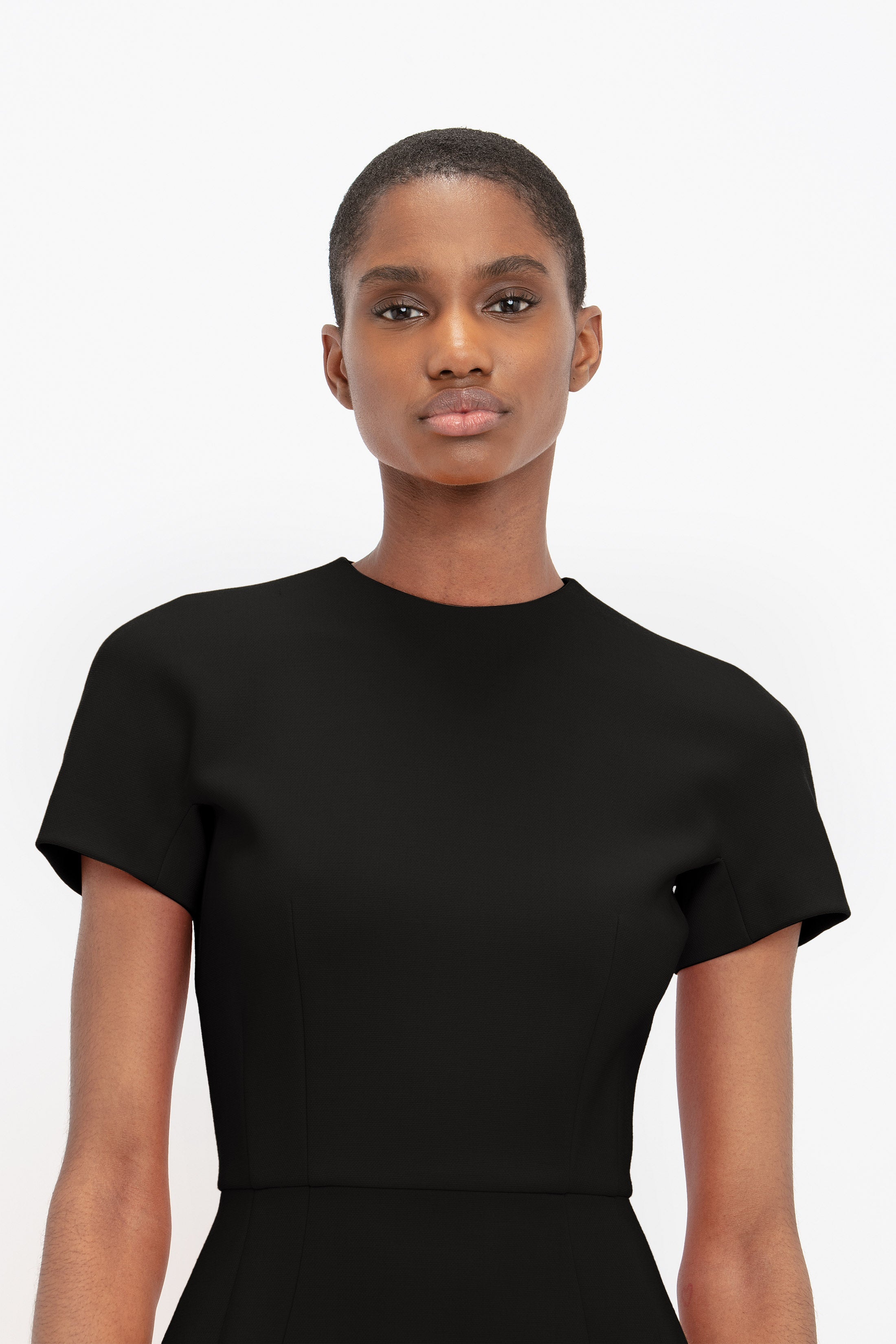 Fitted T-Shirt Dress In Black - 6