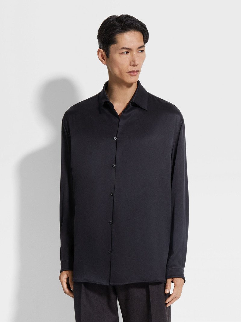 BLACK SILK SHIRT 4