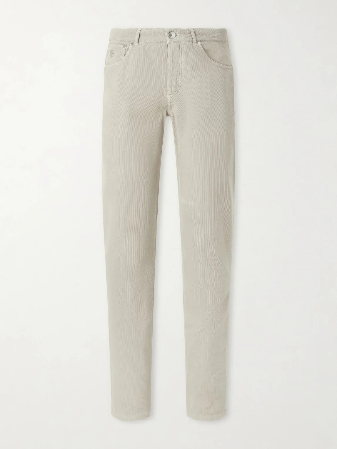 Straight-Leg Cotton-Corduroy Trousers - 1