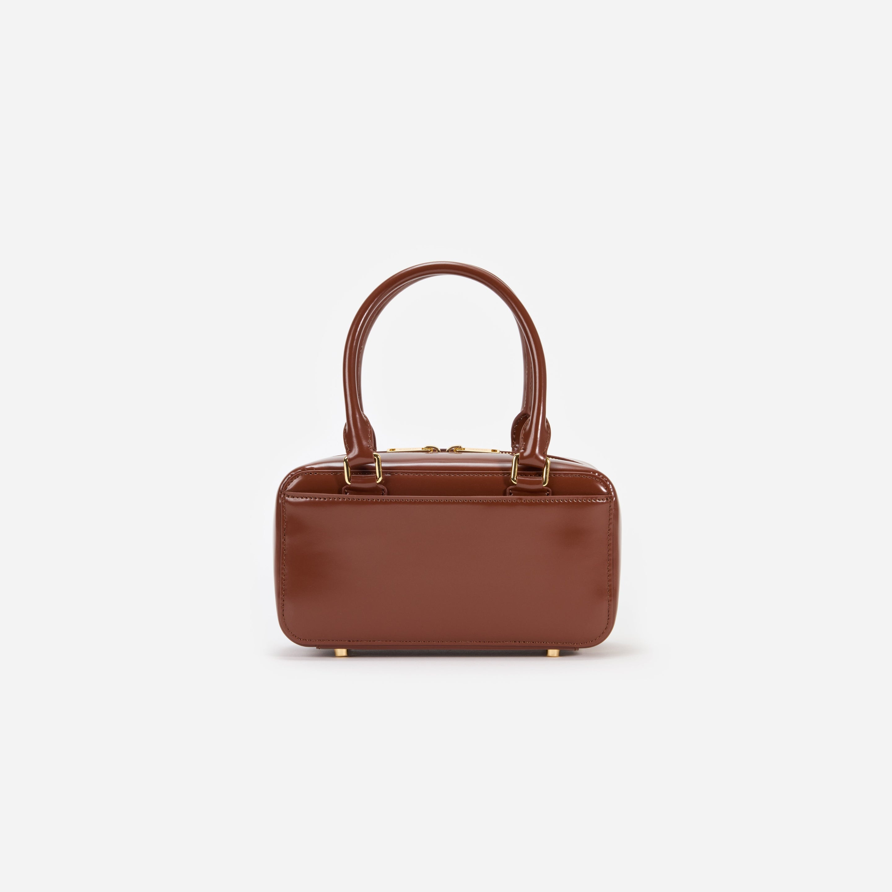 Brown Leather Mini Tote Bag - 3