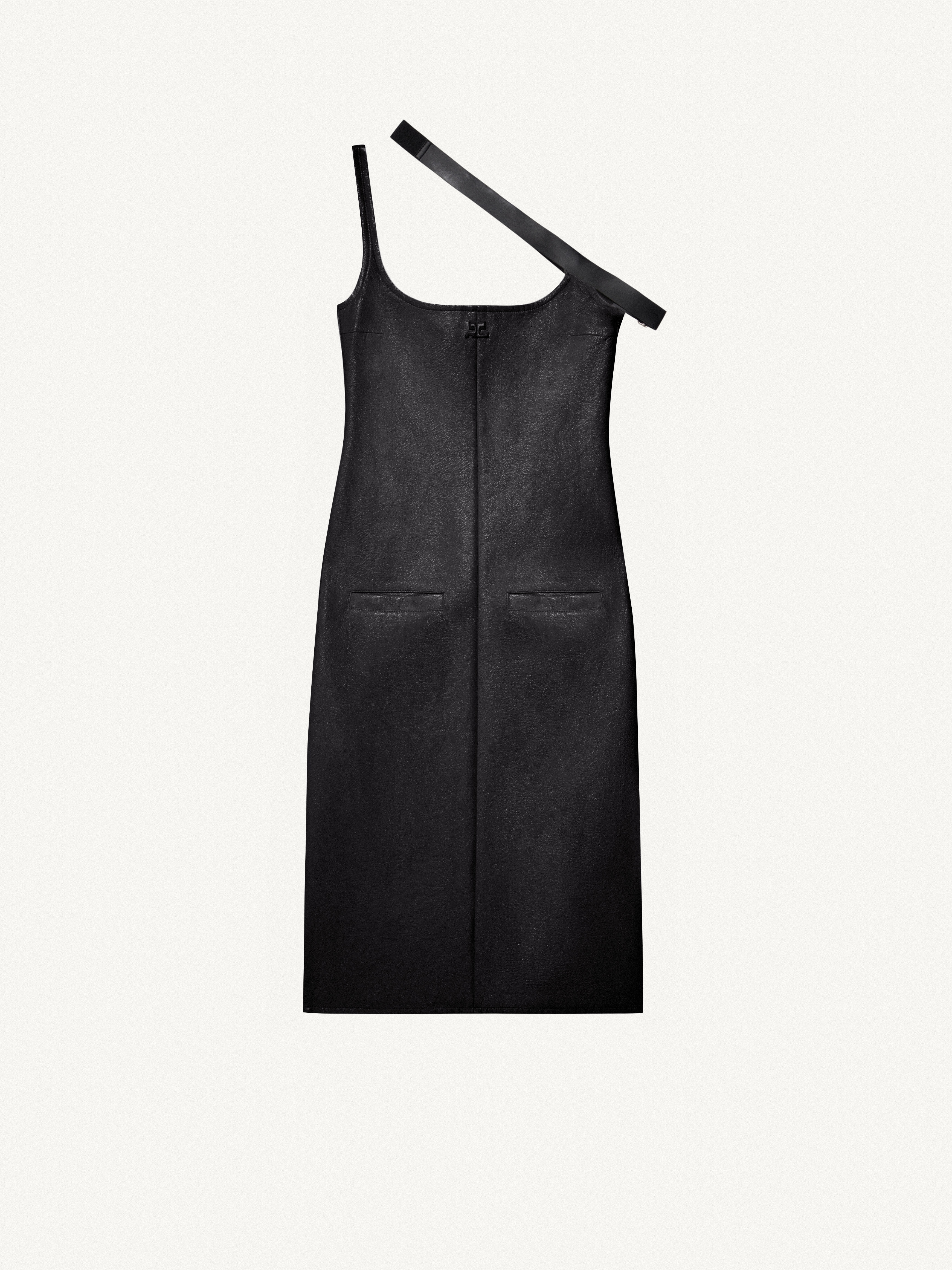 LONG STRAP VINYL DRESS - 1