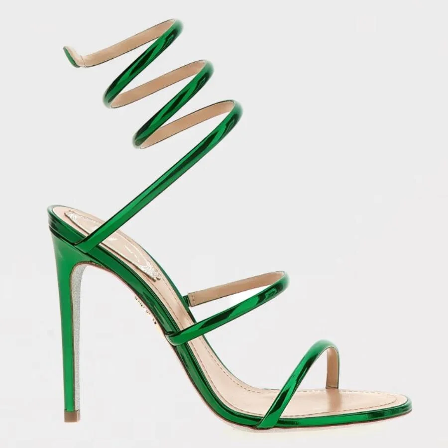 Rene Caovilla Cleo 80 Leather Sandals - 1