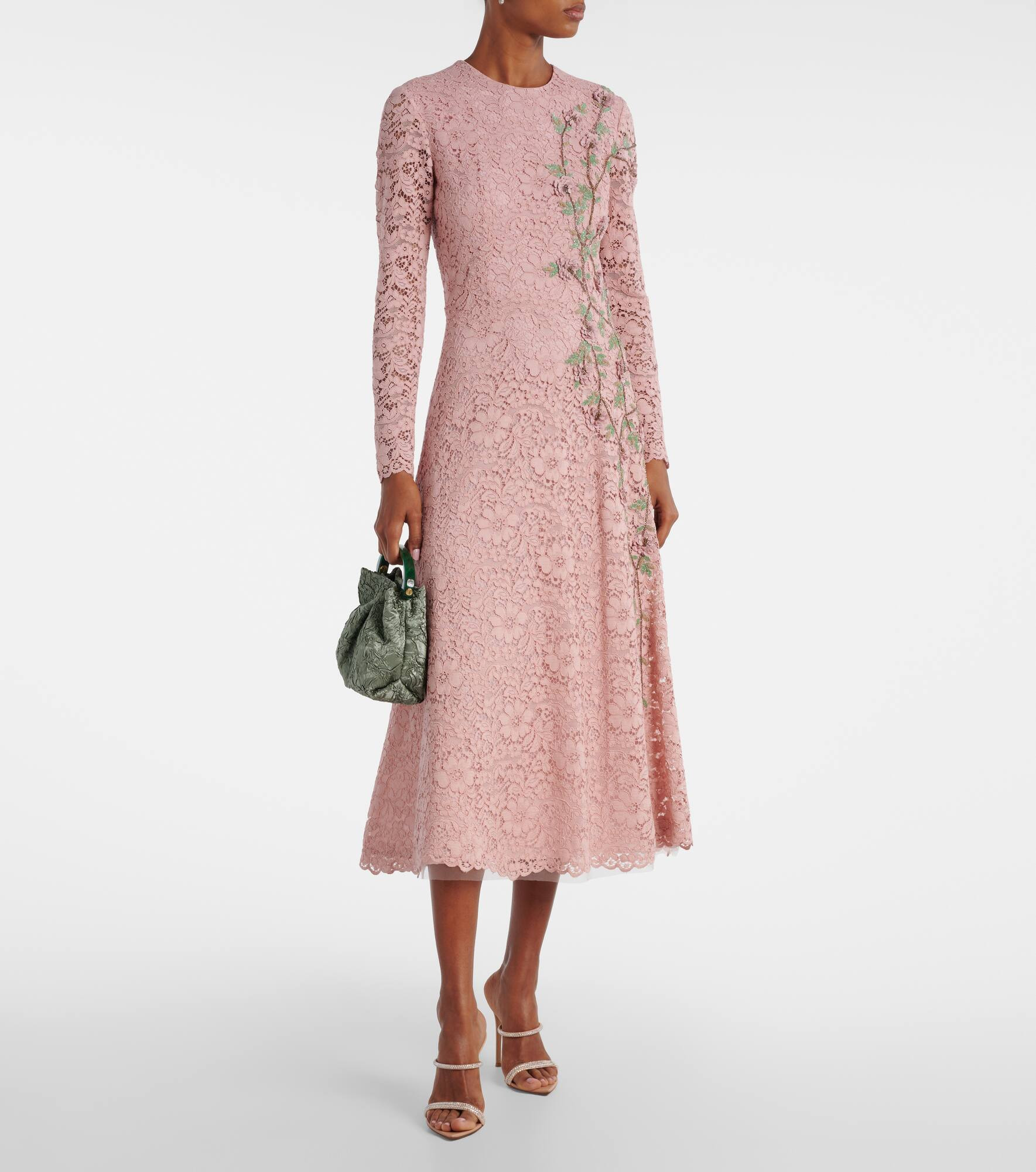 Marlena embroidered lace midi dress - 2